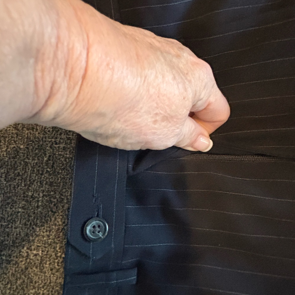 Chaps Black Pinstripe Dress Pants - Picture 10 of 10